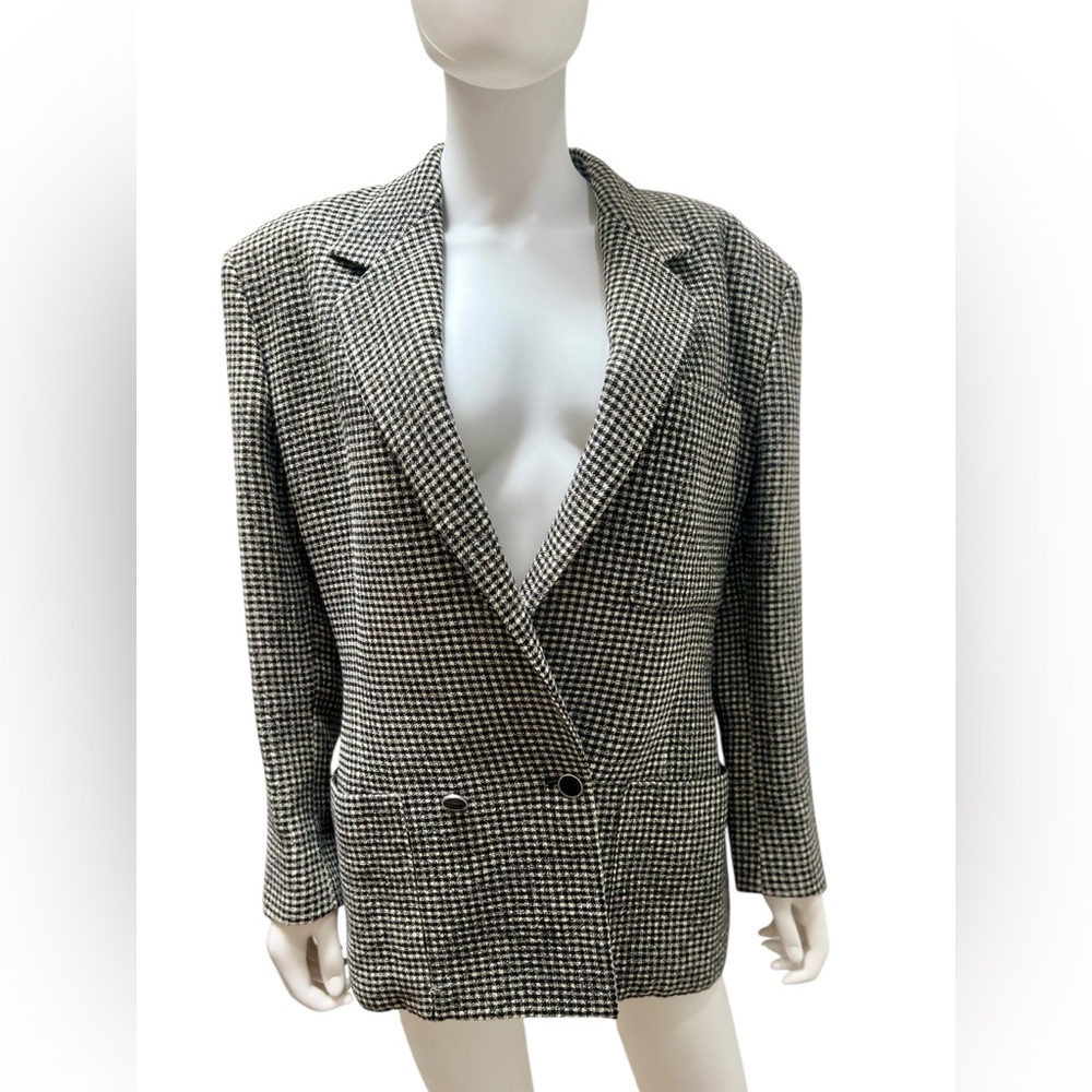 Vintage- Gianni Versace oversized blazer. Checkered/ houndstooth size M/L.